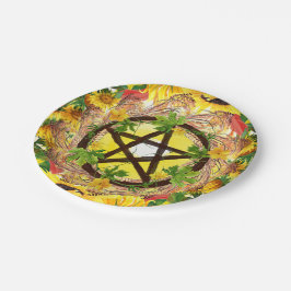 Prato De Papel Verão Solstício Brilhante Girassol e Eleampano