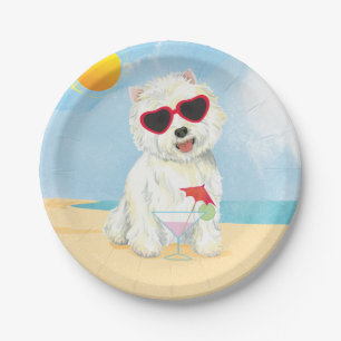 Prato De Papel Verão Westie