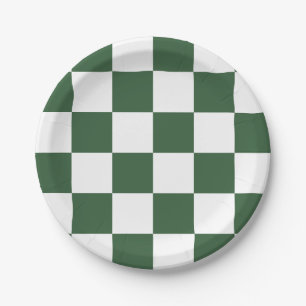 Prato De Papel Verde/Branco Caçador Verificado