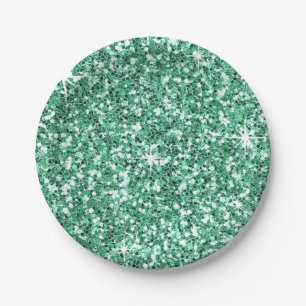 Prato De Papel Verde da hortelã do BRILHO