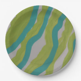 Prato De Papel Verde e Turquesa Strike