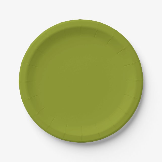 Prato De Papel Verde Trendy (cor sólida) (Frente)