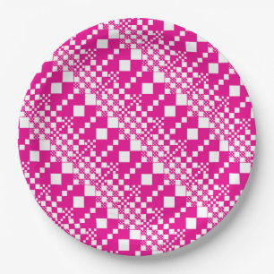 Prato De Papel Verificados, controlos em magenta e branco