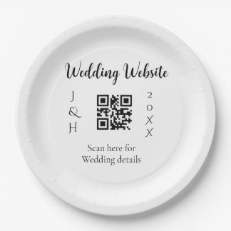 PRATO DE PAPEL VERIFICAR QR SITE DE CASAMENTO NOME DO CASAL ANO S