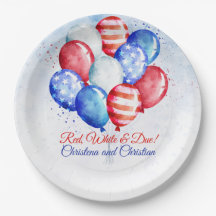 Vermelho Branco e Devido Chá de Bebê do Dia da Ind