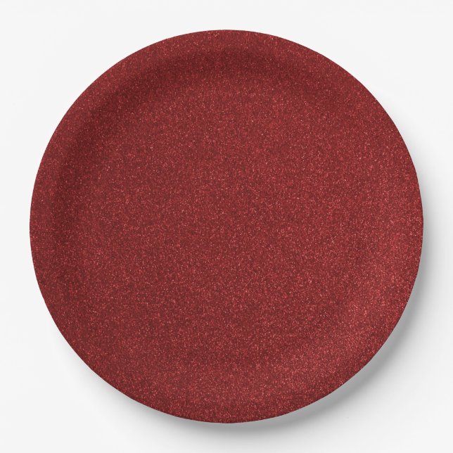 Prato De Papel Vermelho Brilho 4 de Julho (Frente)