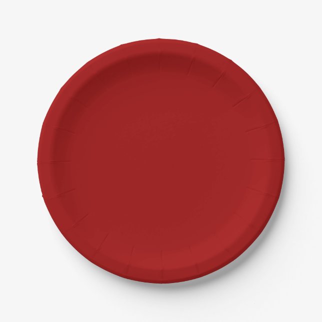 Prato De Papel Vermelho de Maçã Adormecida Escuro (Frente)