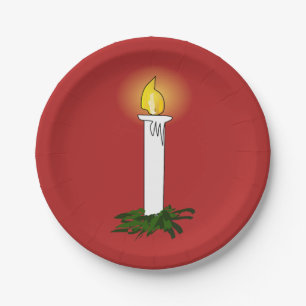 Prato De Papel Vermelho de velas avançado