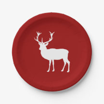 Vermelho e branco de veado de Natal