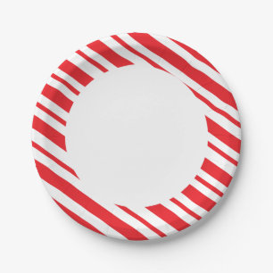 Prato De Papel Vermelho e Branco Strike