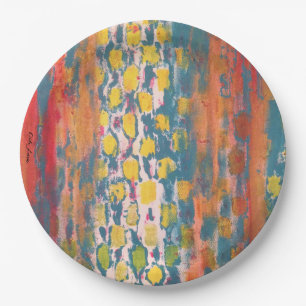 Prato De Papel Vermelho e Verde