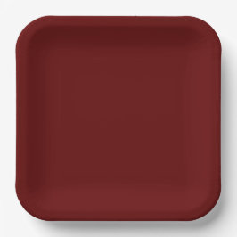 Prato De Papel Vermelho Natal, vermelho sólido, vermelho profundo