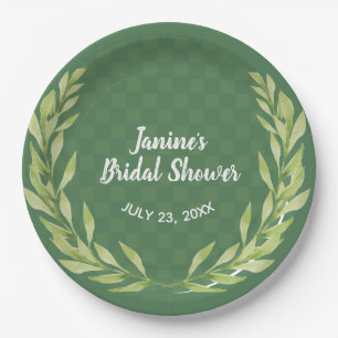 Prato De Papel Vermelhos Modernos da Terra Folha Personalizável