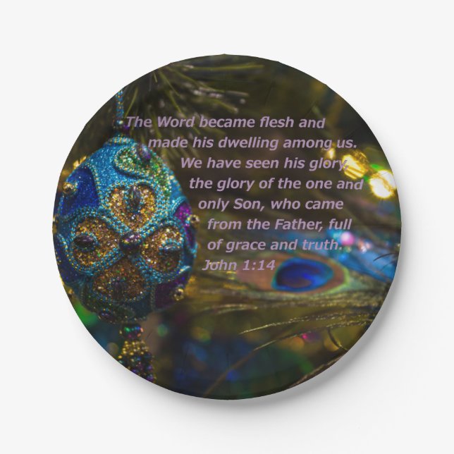 Prato De Papel Verso Bíblia azul vitoriano (Frente)