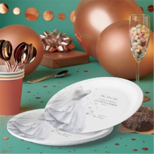 Prato De Papel Vestido Vermelho Quintencera Glam