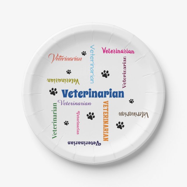 Prato De Papel Veterinarian Paper Plates (Frente)