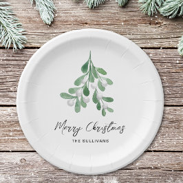 Prato De Papel Vias de Água de Natal