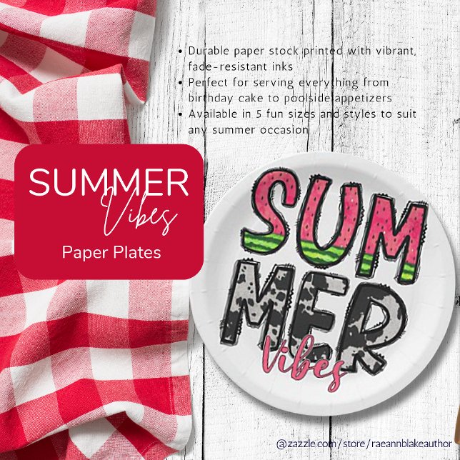 Prato de Papel Vibrações de Verão (Criador carregado)