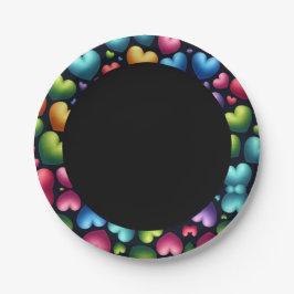 Prato De Papel Vibrant Love