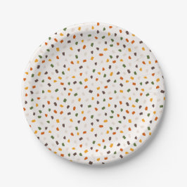 Prato De Papel Vibrant Terrazzo Confetti Party Warm Retro