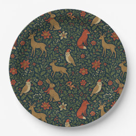 Prato De Papel Victorian Christmas Animal & Botanical 