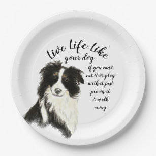 Prato De Papel Vida viva como suas citações inspiradas do cão