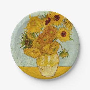 Prato De Papel Vincent Van Gogh 12 Girassóis Impressionista