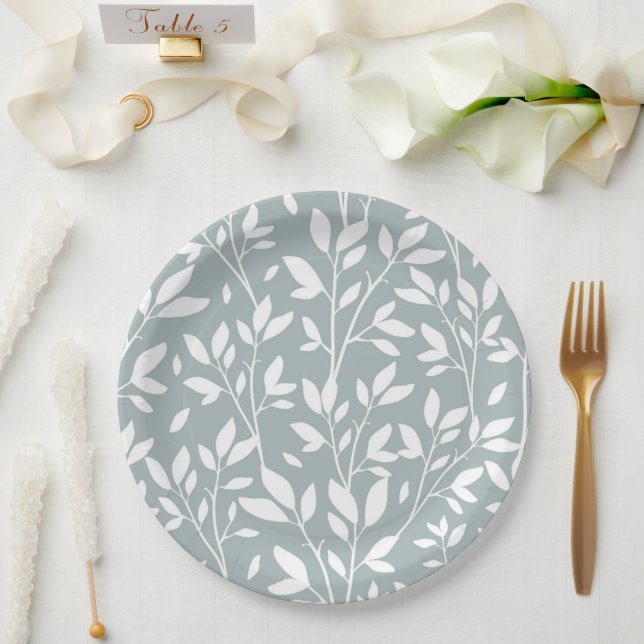 Prato De Papel Vinhas Bonito de folha verde da agricultura (Casamento)