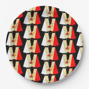 Prato De Papel Vinhos E Queijos Amantes