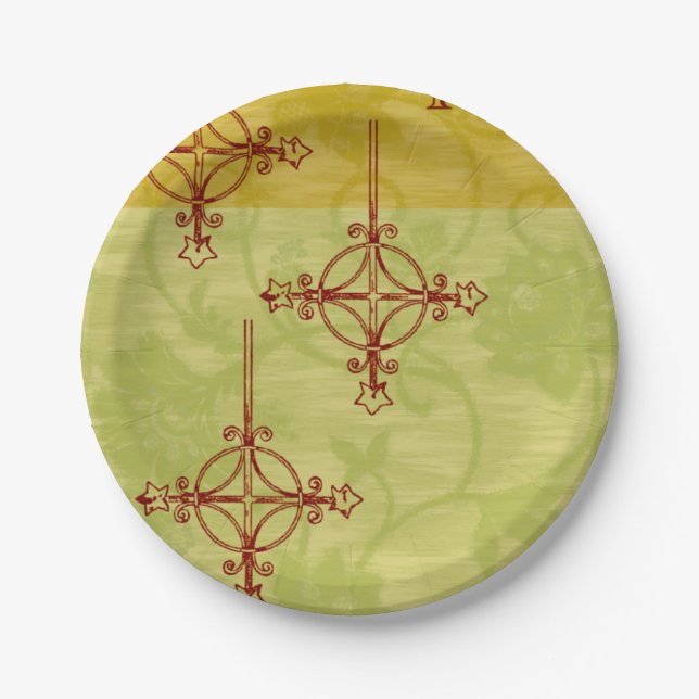 Prato De Papel Vintage 70's Style Christmas (Frente)