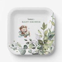 Vintage Airplane Teddy Bear Baby Shower