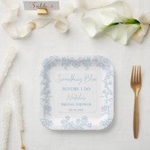 Vintage Algo Azul Antes Que Eu Faça Chá de panela