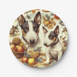 Prato De Papel Vintage Bull Terrier Painting