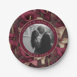 Prato De Papel Vintage Calle Lily Plates Para Anniversar De Casam