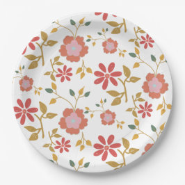 Prato De Papel Vintage Daisy Floral