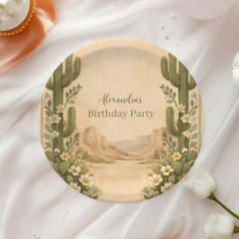 Prato De Papel Vintage Desert Botanicals Birthday