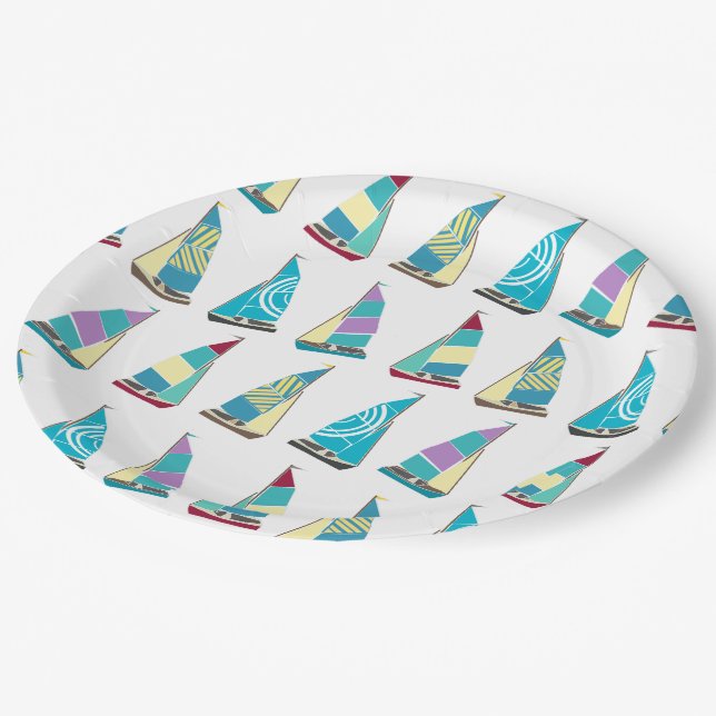 Prato De Papel Vintage Dinghies (Inclinado)