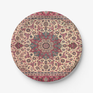 Prato De Papel Vintage Floral Persian Carpet Patterno