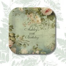 Vintage Floral Rosa Greenery