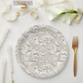 Prato De Papel Vintage Floral Wedding Lace