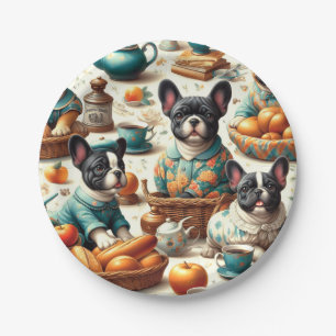 Prato De Papel Vintage French Bulldog Seamless