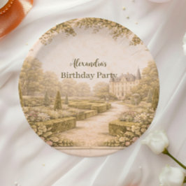 Prato De Papel Vintage Garden Countryside Birthday