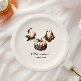 Prato De Papel Vintage Gothic Spooky segundo aniversário Hallowee