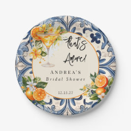 Prato De Papel Vintage Italiano | Laranja Cítrica | Chá de Noiva