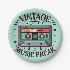 Prato De Papel Vintage Music Freak