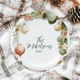 Prato De Papel Vintage Ornament Botanical Christmas Party