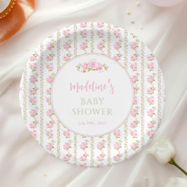 Prato De Papel Vintage Pink Rose