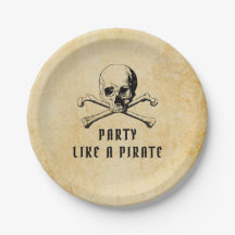 Vintage Pirata Party Skull & Bones Halloween