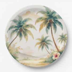 Prato De Papel Vintage Style Havaiano Viagem Honolulu