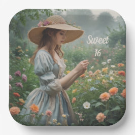 Prato De Papel Vintage Sweet 16 Birthday